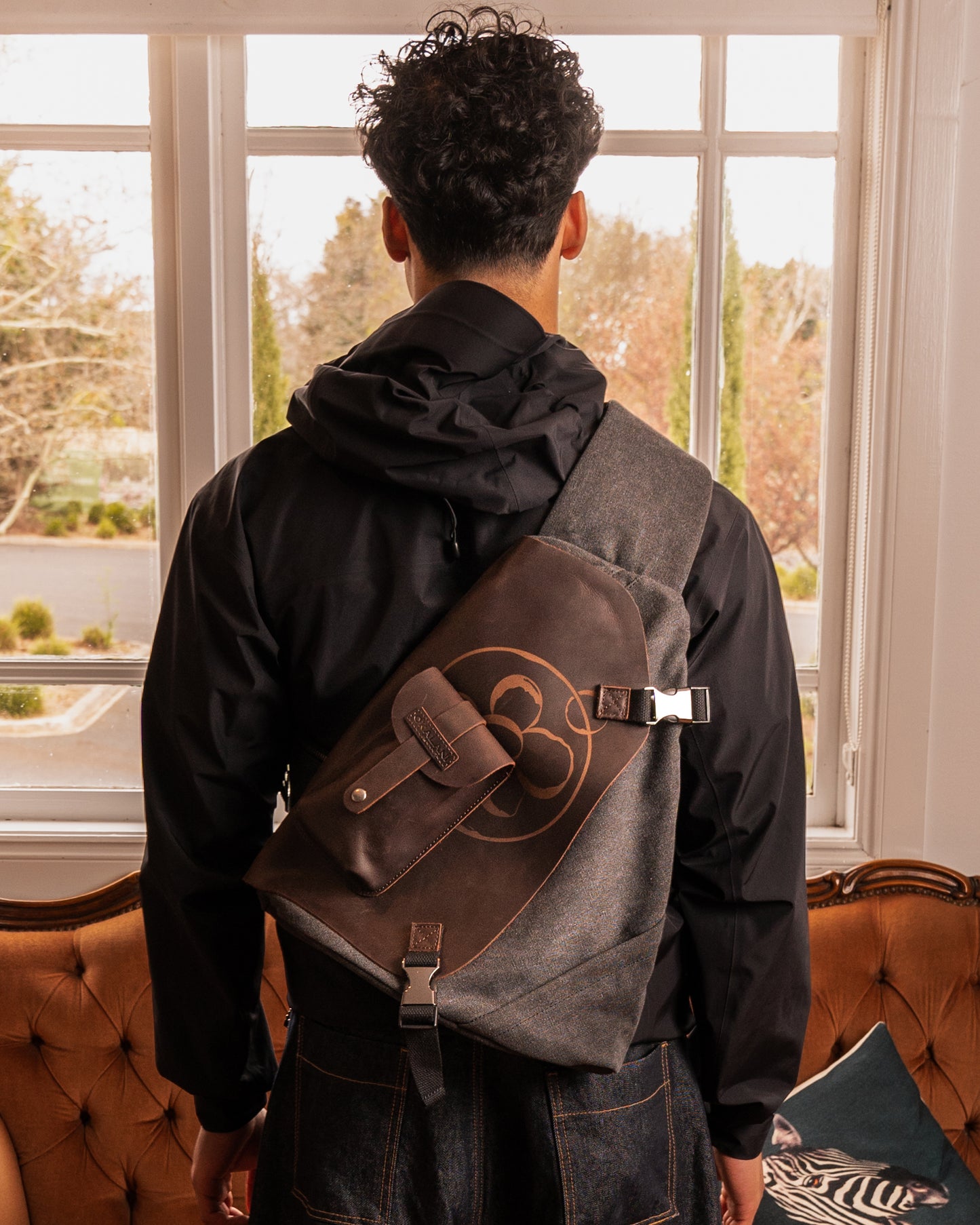 Leather Fold Sling Bag