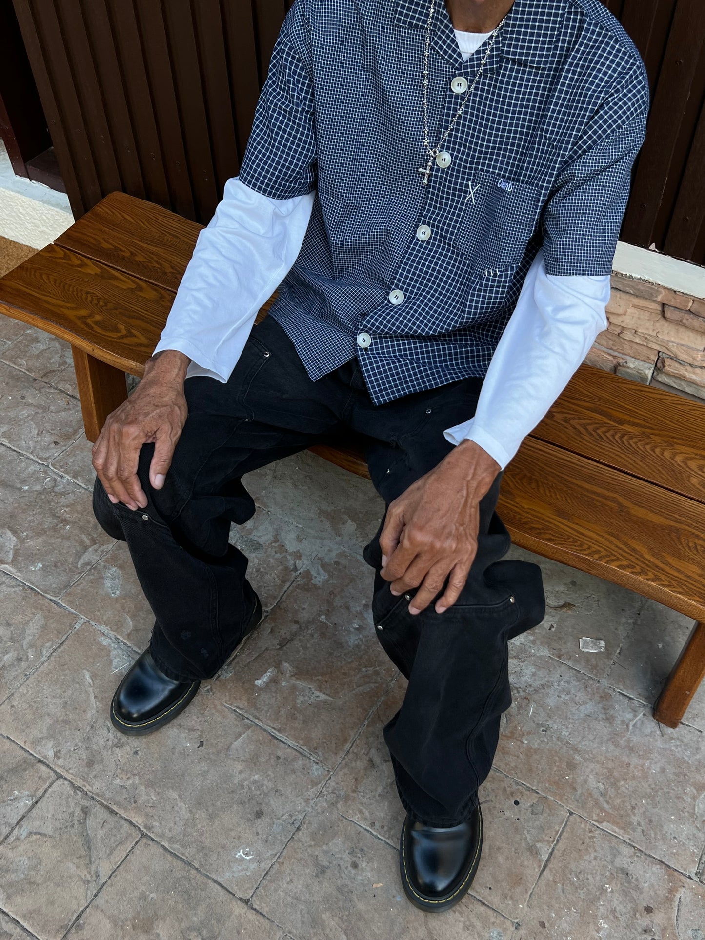 Dual Pattern Button-Up