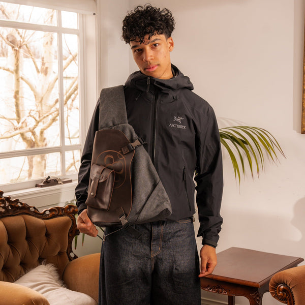 Leather Fold Sling Bag