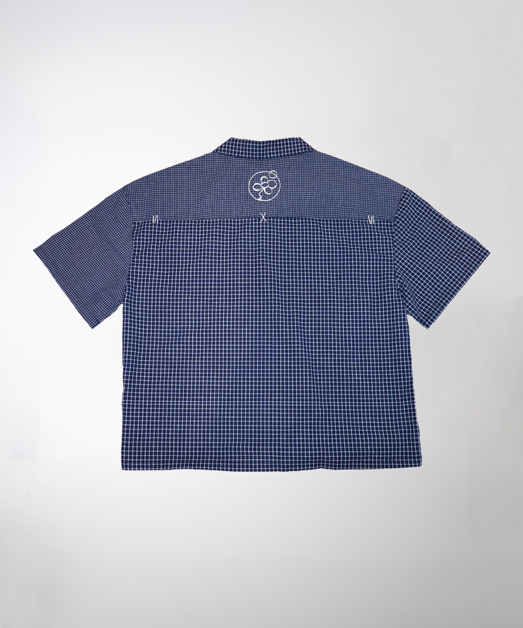 Dual Pattern Button-Up Navy